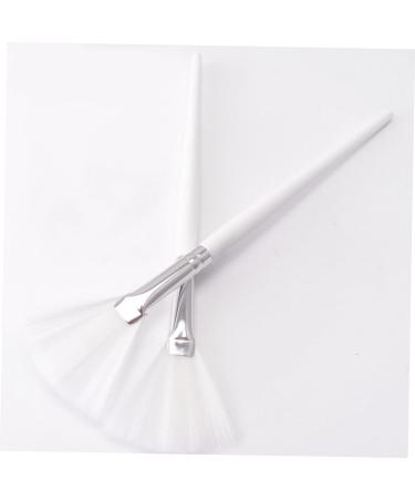 DRESSOOS Fan Skin Care Brush with Wood Handle Brushes Make up Facial Brush for Makeup Fan Shape Facial Brush Makeup Brush DIY Long Handle Wooden Handle - Buy Online on GoSupps.com