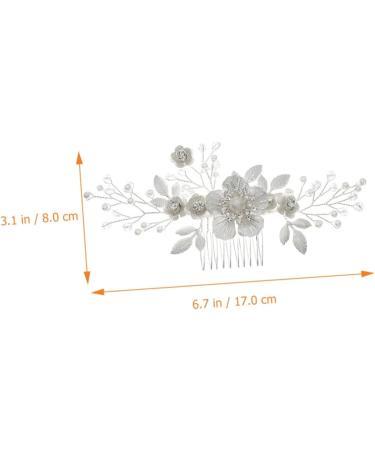 FRCOLOR Flower Comb Crystal Bridal Rhinestone Decor Bridal Hair Accessory Wedding Hair Comb Headpiece for Bride White Decor Hair Jewelry Rhinestone Accessories Bridesmaid Elegant - Buy Online on GoSupps.com