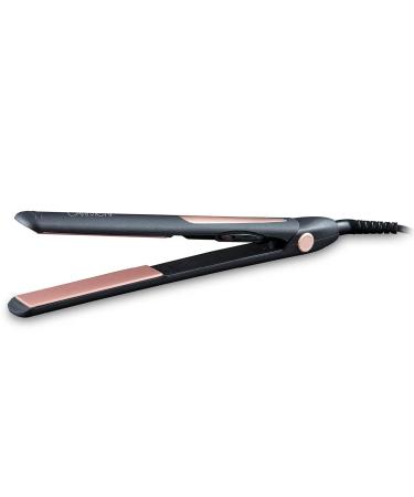 Carmen C81054 Noir Hair Straightener with Ceramic Plates and Anti Tangle 360 Swivel Cord Black & Rose Gold Straighteners Black and Gold