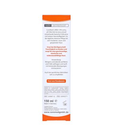 CareMed Urea 10 Extra Alkaline Foot Cream 150ml | Hydrating & Soothing Foot Care for All Skin Types | International Shipping Available - Buy Online on GoSupps.com