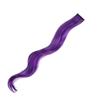 18 Inch Curly Hair Clip One Hair Extension Natural Long Synthetic Wig Female Girl Pink Blue Colorful 18inches Q02