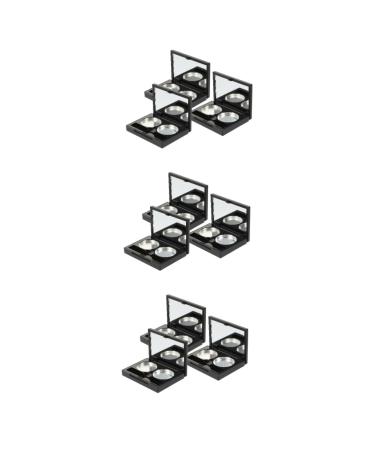 DOITOOL 9 Sets Double Box Eye Shadow Box Highlighters Magnetic Eyeshadow Palette Empty DIY Make up Container