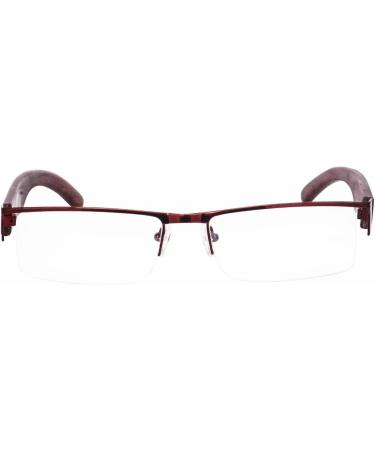 SHINU+2.50 Blue Light Blocking Reading Glasses for Men - Stylish Wooden Frame - Perfect for Digital Eye Strain - Buy Online on GoSupps.com