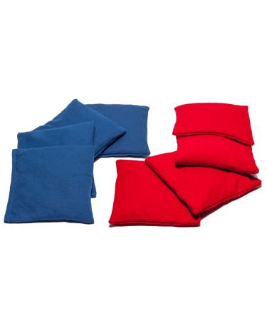 SC Cornhole Games Weather Resistant Cornhole Bags (Set of 8) - Professional Regulation Size/Weight (16 oz) - Use on Pro Corn Hole Boards or Bean Bag Toss Sets Red/Royal Blue