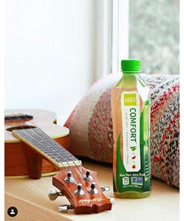 ALO Aloe Vera Juice Drink - Comfort Watermelon & Peach 16.9 oz, Pack of 12 | Plant-Based with Real Aloe Pulp - Buy Online on GoSupps.com