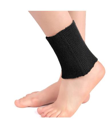 Sosoport Plantar Brace 2Pcs Ankle Sleeves - Padded Socks Ankle for Figure Skating Hockey Roller Inline Riding Ski or Equestrian Tall Boots Ankle Boot Black