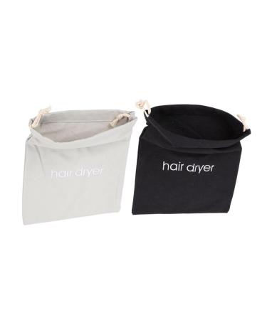 ABOOFAN 2pcs Hair Dryer Storage Bag Travel Toiletry Bag Mini Drawstring Bag Canvas Hair Dryer Bag Water Bag