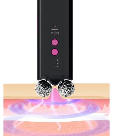 GESS 3-in-1 Microcurrent Facial Device | Skin Scrubber & Face Spatula | 3D Facial Roller Massager | Handheld Skin Toning Device for Home Use - Shop Internationally - Buy Online on GoSupps.com