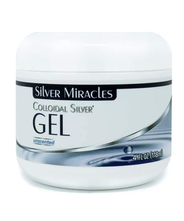 Silver Miracles - Colloidal Silver Gel - 4oz - Sooths and Cools Burns and Irritated Skin - Skin Healing Aid - Protects and Moisturizes - Topical Nano Silver Gel