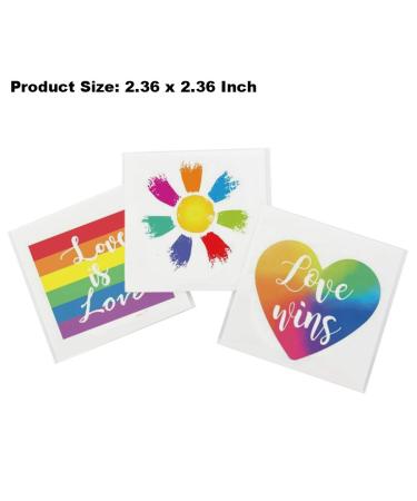 Pride Temporary Tattoos - Rainbow Butterfly/Flower/Heart Designs - 40 Sheets - Buy Online on GoSupps.com