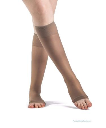 Sigvaris Sheer Fashion Support OT Therapy Knee Highs 15-20mmHg : Size B Taupe