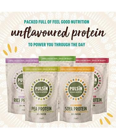 Pulsin Natural Vegan Faba Bean Protein Powder - 250g | High Protein Low Carb 42 Kcal Per Serving | Gluten-Free Dairy-Free Palm Oil-Free - Buy Online on GoSupps.com
