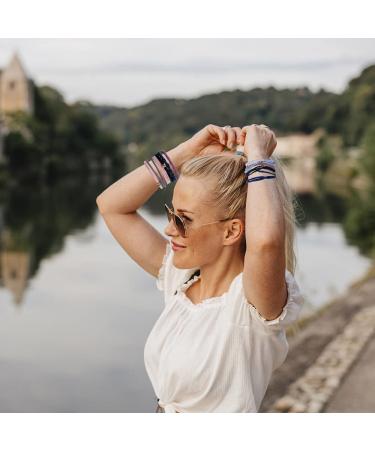 LAPOHI 30 Pcs Boho Style Hair Ties for Women and Girls - Elastic Ponytail Holders in Morandi Color Palette - Buy Online on GoSupps.com