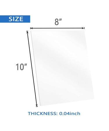 10 Pack Clear Plastic Sheet 8x10 Plexiglass Panels 0.03 Thick - Ideal for Crafting, Picture Frames, Resin Painting & Signs - Buy Online on GoSupps.com