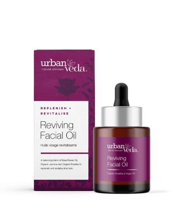 Urban Veda Reviving Facial Oil |Collagen Face Oil |For Mature Tired & Wrinkled Skin|Squalane oil Organic Rosehip Oil and Shatavari Oil| Anti Aging & Anti Wrinkle |Face Bio oil | Vitamin E Oil |30 ML