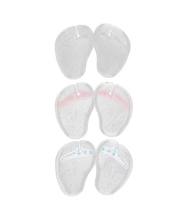 SUPVOX 3 Pairs of Flip-Flop Forefoot Pads Silicone Thong Sandal Toe Protectors Toe Separator Protector Thong Insoles Insert Protector