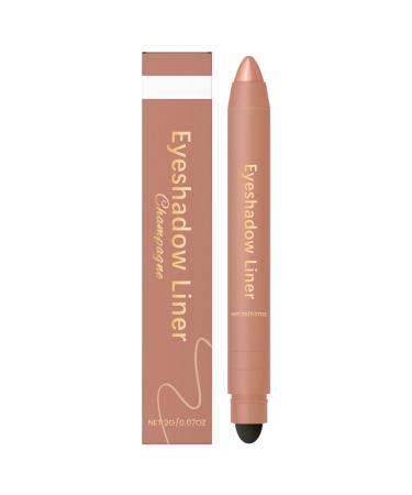 homomdy Shadow Liner 2 in 1 Eyeliner Eyeshadow Waterproof Eyeshadow Cream Highlighter Pen Long Lasting Makeup Soft & Smooth Application Achieves a Natural Look champagne*1