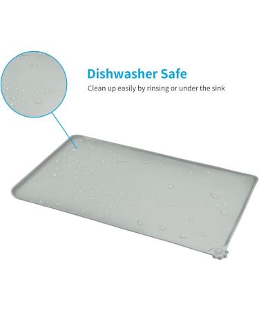 AUDWUD Silicone Waterproof Dog & Cat Feeding Mat - Anti-Slip Pet Bowl Mat 71x46 cm | Durable & Easy to Clean - Buy Online on GoSupps.com