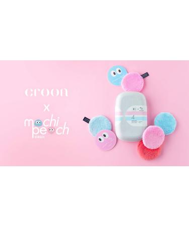 CROON Angel Puff - Makeup Cleanser Puff 4EA | Water-Only No Chemicals | Mochi & Peach Travel Pack for International Shipping - Buy Online on GoSupps.com