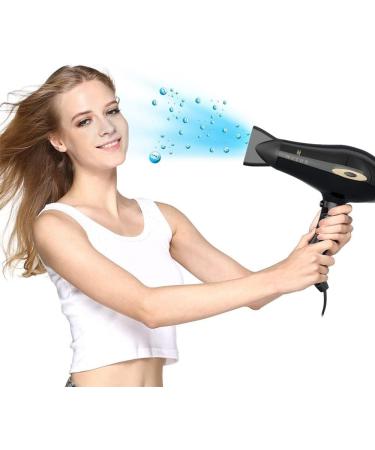 Professional Ionic Hair Dryer 1875W - Salon Quality Compact Blow Dryer with Diffuser Comb & Nozzles - Fast Drying 2 Speed & 3 Heat Settings - Perfect for Home Salon - Buy Online on GoSupps.com
