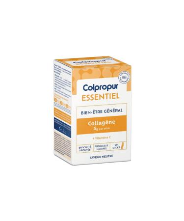 COLLAGENE Poudre Sp cial Voyage | 20 Sticks Indivduelles | Saveur Neutre | Compl ment Alimentaire | Collag ne Hydrolys Vitamine C | Os Articulations & Peau | Sans OGM | COLPROPUR Essentiel