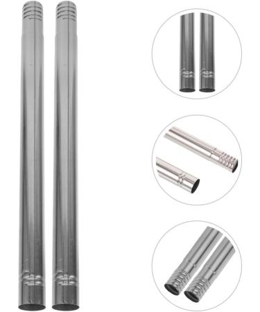 Angoily Stainless Steel Broomstick Replacement - 2 Piece Extension Mop Handle with Threaded Rods - 25mm Diameter - Ideal for Sweeping & Shoveling - Buy Online on GoSupps.com