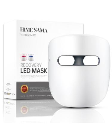 HIME SAMA Led Face Light Therapy Mask Red Light Therapy Mask Infrared & Blue Light Therapy Mask for Wrinkle Reduction Wireless & Silicone Eye Pad Design Miracle STAR ( RB-010) Miracle STAR RB-010