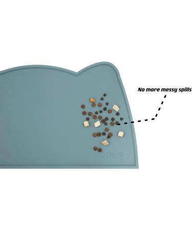 Ohmo Bowl Pad for Small Dogs & Cats | Non-Slip Waterproof Silicone Base - 46x25cm Light Blue - Buy Online on GoSupps.com