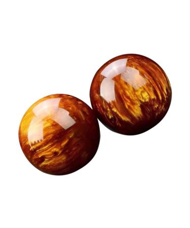 Beatifufu massage tools 2st health ball hand roller sports massage ball meditation balls Chinese handballs finger exercise baoding iron ball old yang massage device resin fitness horns