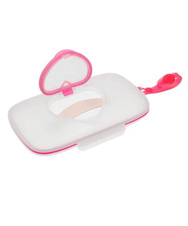 Travel Size Wipe Holder Travel Wipes Dispenser Handle Design Dust-Proof Wipes Dispenser Heart Shape Opening for Keep Wipes Moisturized Fovolat