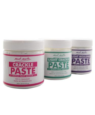 Mont Marte Crackle Paste Premium 8.45 US fl.oz (250ml) Tub - Texture Painting Effect, Opaque Finish - Ideal for Various Surfaces - Buy Online on GoSupps.com