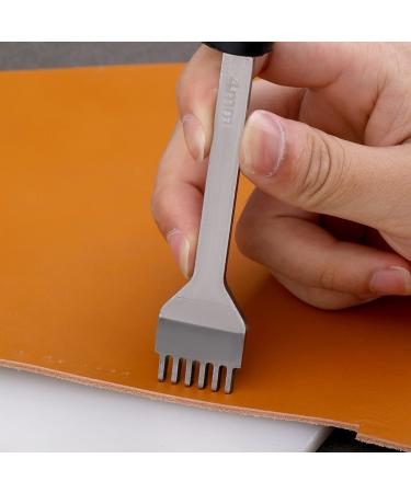 6 Prong Leather Stitching Punch & Hole Punch Tool for DIY Leather Craft (4mm) - Silver - Buy Online on GoSupps.com
