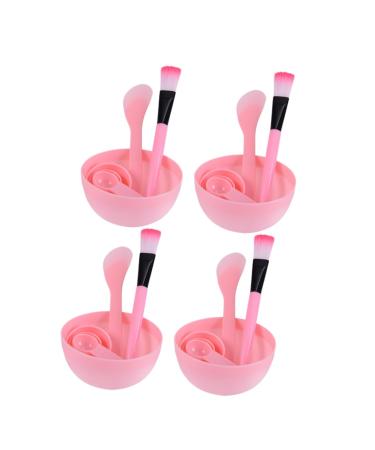 4sets Facial Mask Brush Buttercream Mask Bowl Brush Facial Mask Spatula Make up Kit Mask Mixed Tool Facial Mud Brush Bowl Stick Brush Spray Bottle Facial Mask Bowl Beatifufu