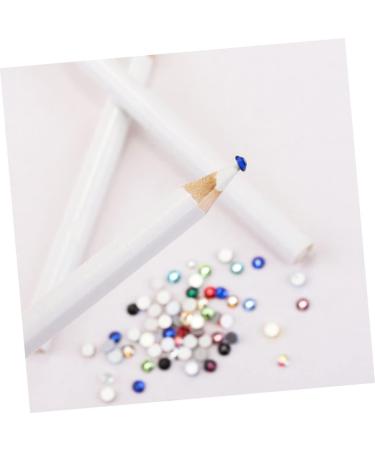 DOITOOL 40 Pcs Nail Point Drill Pencil Nail Diamonds Rhinestones Pens + Pencil Rhinestone Sticky Pen Nails Gems Nail Art Tools Crayons Nail Art Wax Pen Wood White Picking Tools Manicure - Buy Online on GoSupps.com