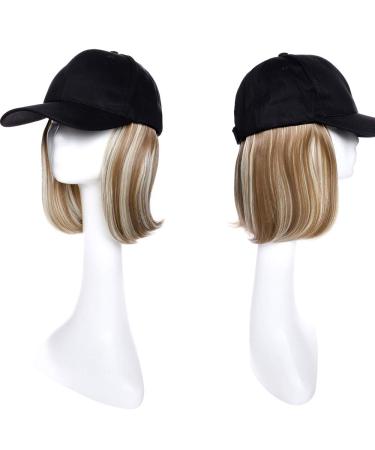 Sego Bob Hair Extension with Baseball Cap Wig - Synthetic Women's Hair Extensions #85P613 - Affordable 15 cm Smooth Style - Buy Online on GoSupps.com