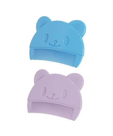Eihi 2 pieces baby comb for milk scab baby brush baby brush newborn hair comb baby hair brush with soft teeth comb against milk scab baby child hairbrush baby (purple blue)