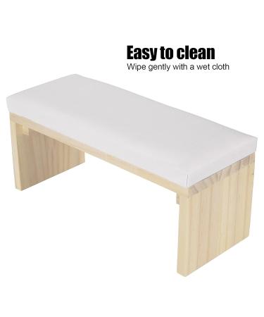 Sonew Nail Art Hand Cushion - Soft PU Leather & Wooden Stand for Nail Tech | White Nail Art Studio Equipment - Buy Online on GoSupps.com