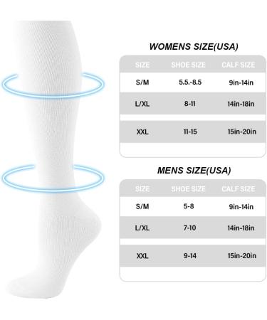 Buy Hycoprot Compression Stockings for Men & Women | 15-20 mmHg Support Socks for Fitness Travel Running & Sports | L-XL - International Shipping Available - Buy Online on GoSupps.com