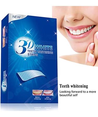 5D Teeth Whitening Strips - 28 Strong Strips for Stain Removal & Plaque, Peroxide-Free Gel for Yellow Teeth - Two Weeks Treatment - Buy Online on GoSupps.com