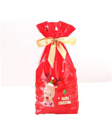 SEWOART 10pcs Christmas Drawstring Bags Red Bags for Elk Christmas Bags Candy Bag Snowflake Crisp - Buy Online on GoSupps.com