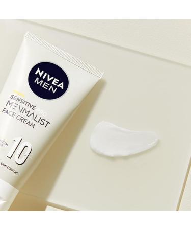NIVEA MEN Sensitive Pro Menmalist Face Cream (75ml) 24H Moisturiser for Men 10 Essential Ingredients to Soothe Skin Gentle Men's Skin Care - Buy Online on GoSupps.com