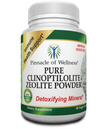 Pinnacle of Wellness Pure Clinoptilolite Zeolite Powder  Detox Cleanse Dietary Supplement  90 Capsules