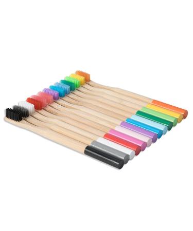 SOLUSTRE 4 Pack Bamboo Toothbrushes Bamboo Toothbrush For Travel To Rosy