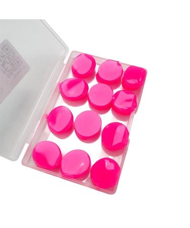 silicone ear plugs Ear Plugs 6/12PCS Silicone Ear Plugs Noise Reduction Sleep Sound Insulation Earplug Sleeping Reusable Ear Plugs(Pink 1 * 12)