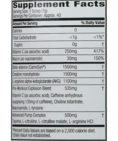 Six Star PreWorkout Explosion Powder - Energy Drink Mix for Men & Women (Fruit Punch, 30 Servings) - Buy Online on GoSupps.com