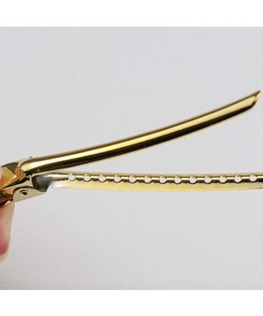 Beaupretty 12 Compartment Clips - Stainless Steel Hair Extensions & Styling Clips (Golden) - Perfect for Salon & Makeup - Buy Online on GoSupps.com