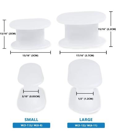 Sumifun Silicone Toe Separator - 8 Pairs Gel Bunion Corrector Pads for Overlapping & Crooked Toes - Reusable Hammer Toe Spacer for Men & Women - Buy Online on GoSupps.com