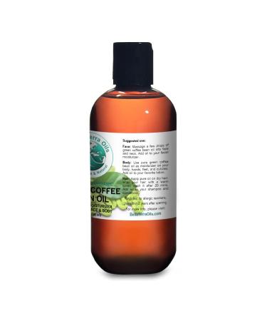 Organic Green Coffee Bean Oil 8 oz - Cold-Pressed, Unrefined, 100% Pure - Antioxidant-Rich Natural Moisturizer for Face and Body - Buy Online on GoSupps.com