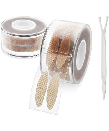 600PCS (300 Pairs) Nude Lace Naturally Style Double Eye Stickers Invisible Eyelid Tapes Self-Adhesive Eyelid Stickers Instant Eye Lift With Y Fork For Hooded Droopy Uneven Mono-eyelids(Wide Style) - Buy Online on GoSupps.com