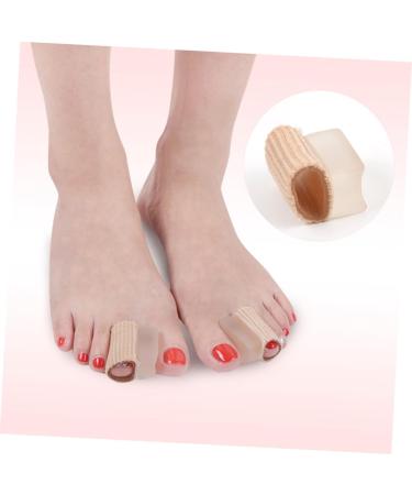 Silicone Gel Toe Tubes - Medium Khaki, Cuttable & Comfortable Toe Separator for Bunion Relief and Toe Alignment - Buy Online on GoSupps.com
